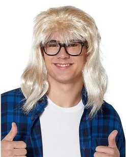 Spirit Halloween Garth Alger Wig And Glasses - Saturday Night Live