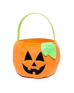 Spirit Halloween Plush Pumpkin Treat Bucket