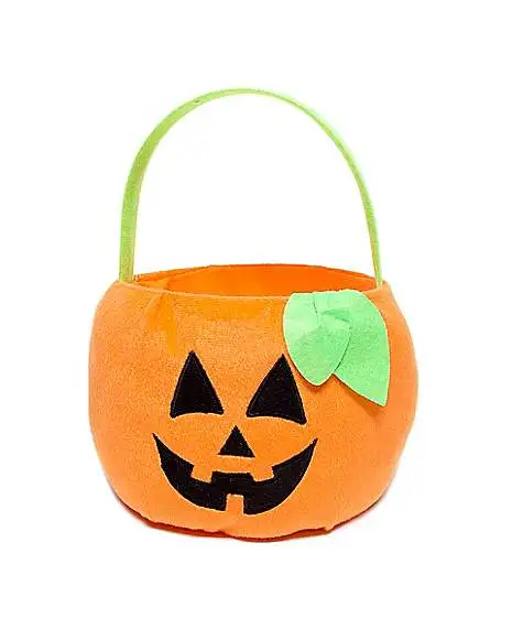 Spirit Halloween Plush Pumpkin Treat Bucket 3 Spirit Halloween Plush Pumpkin Treat Bucket