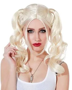 Spirit Halloween Blonde Pigtail Wig