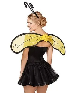 Spirit Halloween Bumble Bee Wing And Headband Set