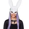Spirit Halloween White Glitter Bunny Mask