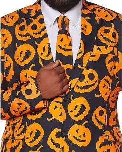 Spirit Halloween Adult Jack-O-Lantern Plus Size Suit -Easy Costumes Sales 01381524 c