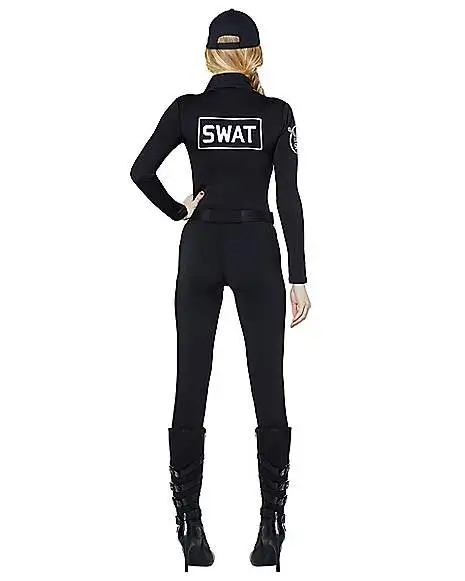 Spirit Halloween Adult SWAT Catsuit Costume 4 Spirit Halloween Adult SWAT Catsuit Costume - Image 2