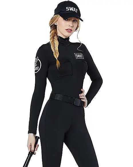 Spirit Halloween Adult SWAT Catsuit Costume 5 Spirit Halloween Adult SWAT Catsuit Costume - Image 3
