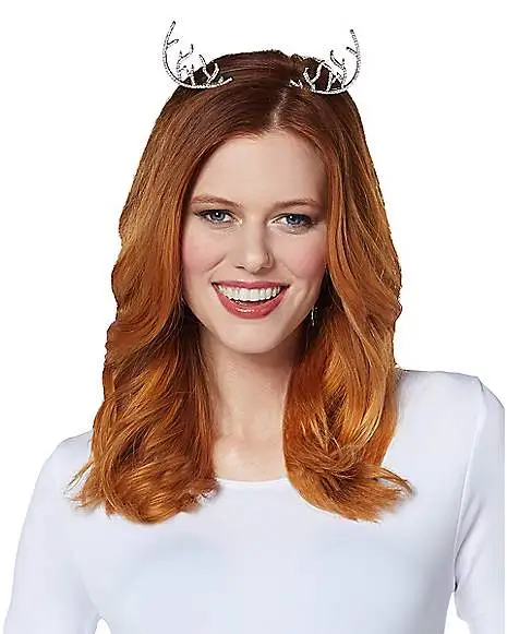 Spirit Halloween Silver Rhinestone Deer Antler Headband 3 Spirit Halloween Silver Rhinestone Deer Antler Headband
