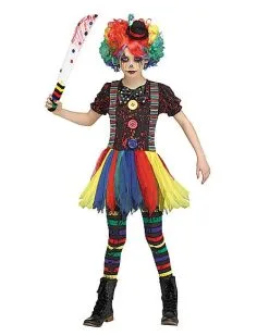 Spirit Halloween Kids Krazed Clown Costume