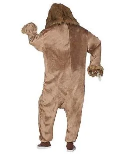 Spirit Halloween Adult Faux Fur Sloth Union Suit -Easy Costumes Sales 01447309 c