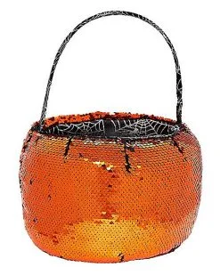 Spirit Halloween Reversible Sequin Plush Treat Bucket