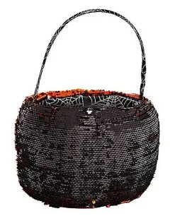 Spirit Halloween Reversible Sequin Plush Treat Bucket -Easy Costumes Sales 01466754 c