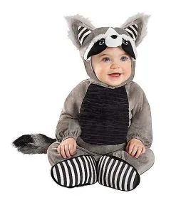 Spirit Halloween Baby Faux Fur Lil’ Raccoon Costume