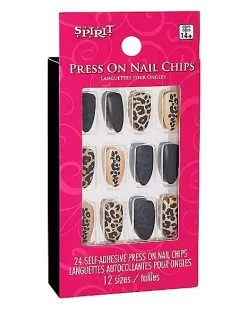 Spirit Halloween Leopard Print Press On Nails -Easy Costumes Sales 01492263 c