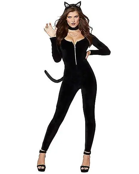 Spirit Halloween Adult Fierce Feline Catsuit Costume 3 Spirit Halloween Adult Fierce Feline Catsuit Costume
