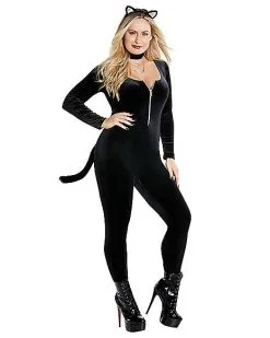 Spirit Halloween Adult Fierce Feline Catsuit Costume 8 Spirit Halloween Adult Fierce Feline Catsuit Costume -Easy Costumes Sales 01493873 c