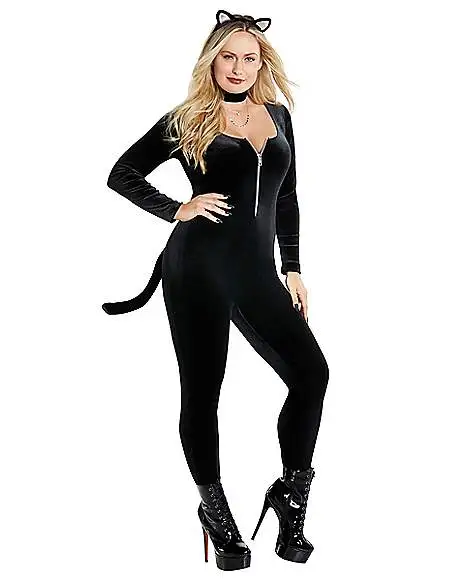 Spirit Halloween Adult Fierce Feline Catsuit Costume 5 Spirit Halloween Adult Fierce Feline Catsuit Costume - Image 3
