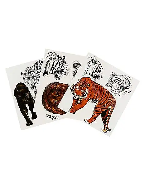 Spirit Halloween Big Cat Temporary Tattoos 3 Spirit Halloween Big Cat Temporary Tattoos
