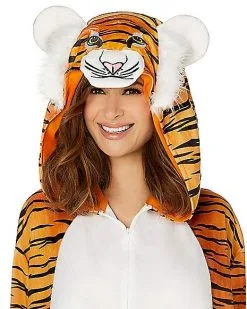 Spirit Halloween Adult Tiger Union Suit -Easy Costumes Sales 01508506 c