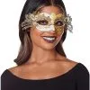 Spirit Halloween Gold Intricate Eye Mask 1 Spirit Halloween Gold Intricate Eye Mask -Easy Costumes Sales 01530195 a