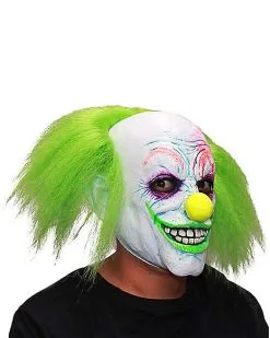 Spirit Halloween Neon Green Hair Clown Full Mask 9 Spirit Halloween Neon Green Hair Clown Full Mask -Easy Costumes Sales 01551944 d