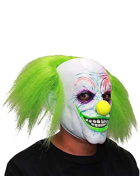 Spirit Halloween Neon Green Hair Clown Full Mask 6 Spirit Halloween Neon Green Hair Clown Full Mask - Image 4