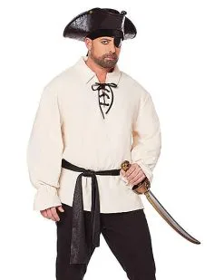 Spirit Halloween Pirate Shirt And Belt Plus Size Costume Kit