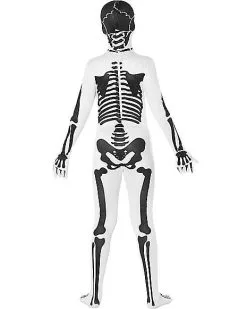 Spirit Halloween Black And White Skeleton Skin Suit Costume -Easy Costumes Sales 01580539 c