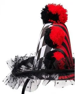 Spirit Halloween Scary Clown Mini Hat Headband -Easy Costumes Sales 01582360 c