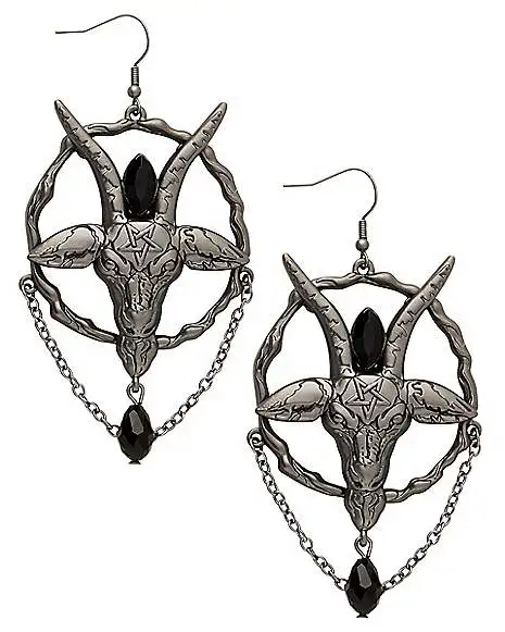 Spirit Halloween Baphomet Earrings 3 Spirit Halloween Baphomet Earrings