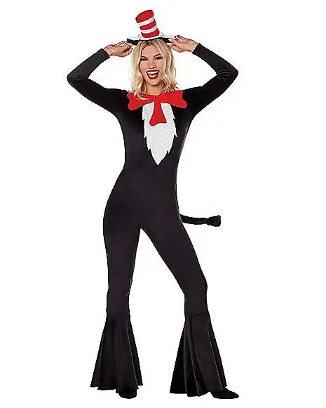 Spirit Halloween Adult Cat In The Hat Bell Bottom Costume - Dr. Seuss 3 Spirit Halloween Adult Cat In The Hat Bell Bottom Costume - Dr. Seuss