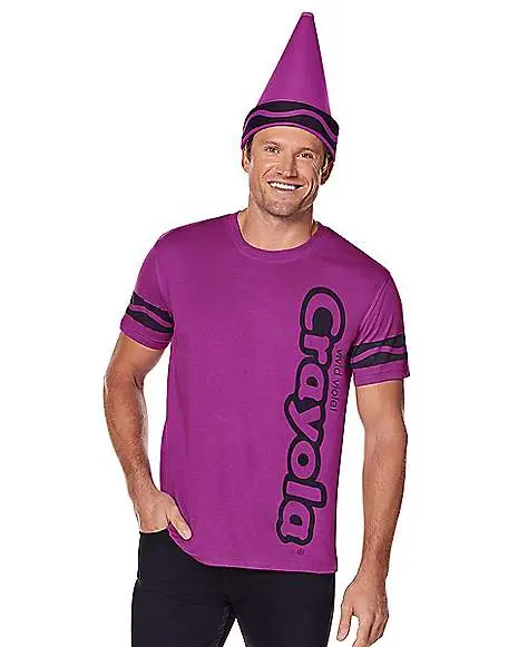 Spirit Halloween Vivid Violet Crayon Costume Kit - Crayola 3 Spirit Halloween Vivid Violet Crayon Costume Kit - Crayola